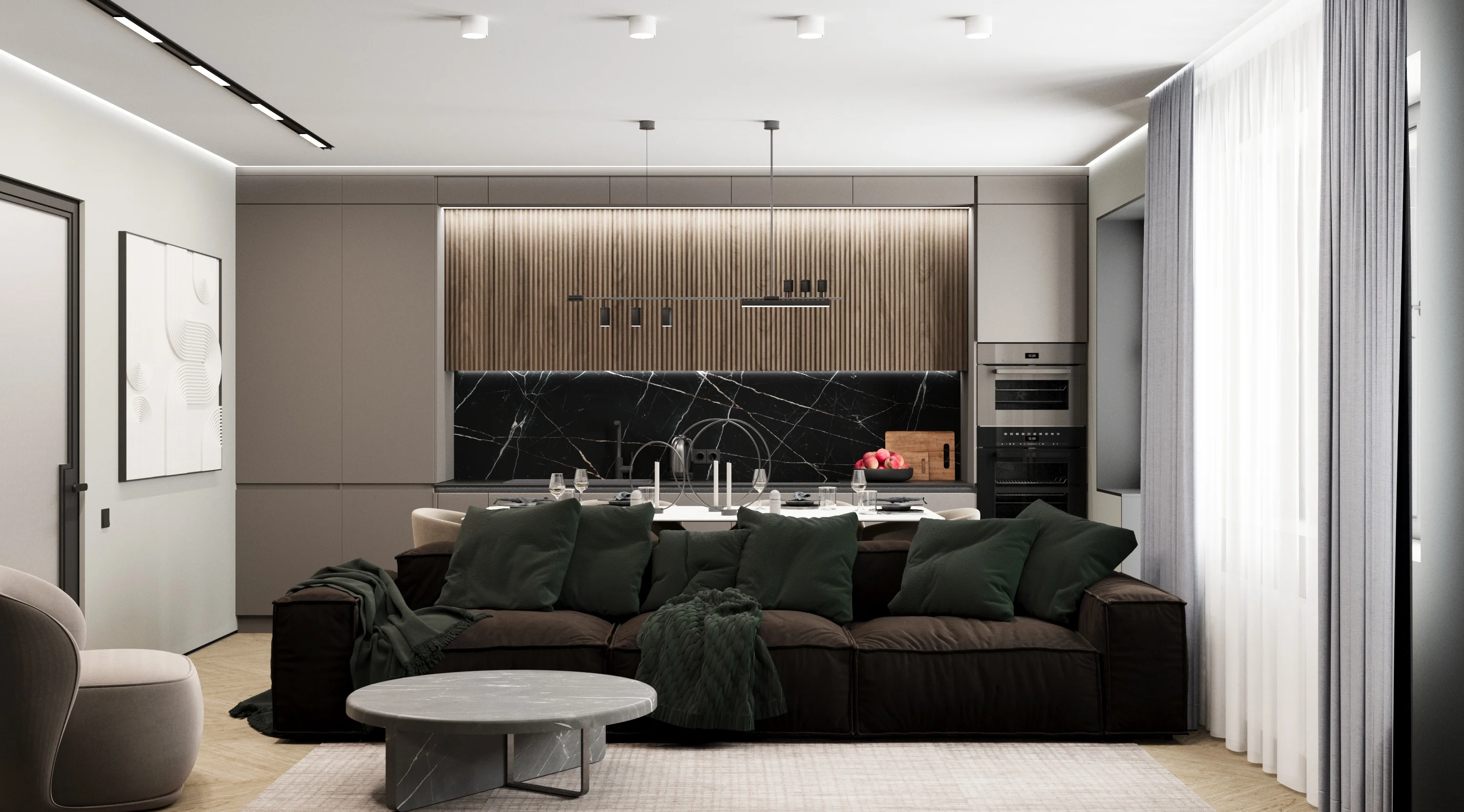 Квартира 84 м², Хамовники — Общая зона